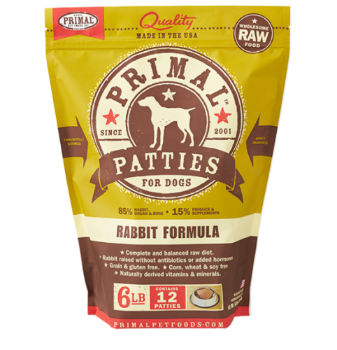 PRIMAL**急凍**鮮肉狗配方 - 兔肉 6 lb