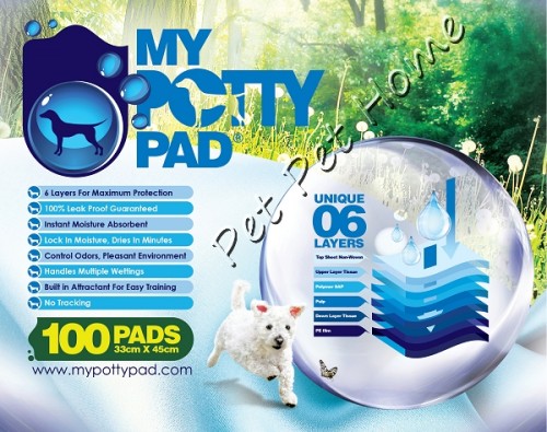 MY POTTY PAD 寵物尿墊 (33x45cm) 100片 x 4包同款原箱優惠