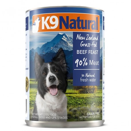K9 Naturals [K9-C-B370] - 牛肉盛宴 主食狗罐頭 370g x 12罐優惠
