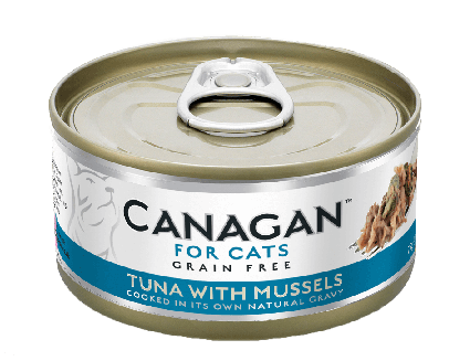 Canagan 貓用無穀物吞拿魚+青口配方罐頭 75g	