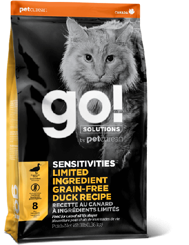 GO! SOLUTIONS 005920 - 低敏美毛系列 鴨肉貓糧配方 8lb