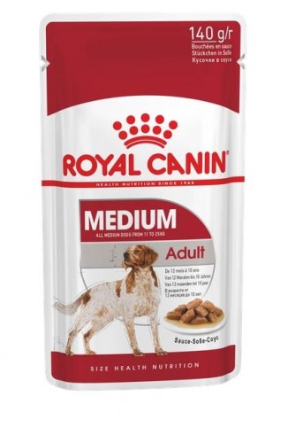 Royal Canin 健康營養系列 - 中型成犬營養主食濕糧（肉汁）*Medium Adult Dog (Gravy)* 140g x 10包原裝同款優惠 [2700700]