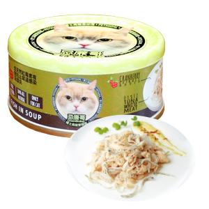 Petsgoal x 忌廉哥 吞拿魚+白飯魚 貓罐頭 70g