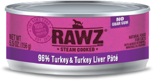 RAWZ 96% RZCT156 火雞肉及火雞肝肉醬全貓罐頭 156g