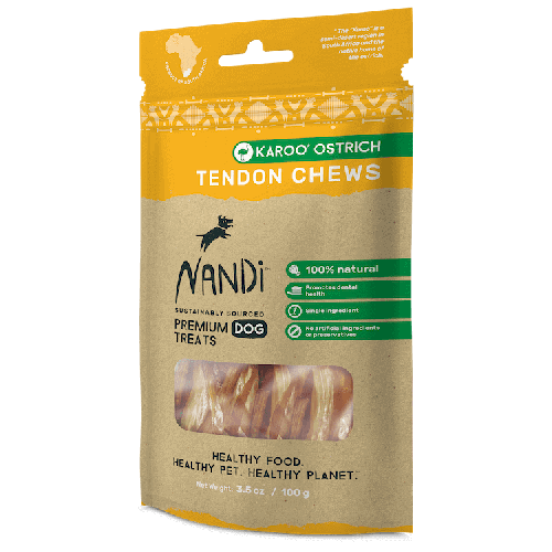 Nandi  [NA042] 南非煙燻鴕鳥筋 狗小食 100g