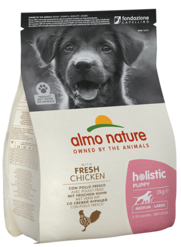 Almo Nature 狗乾糧 [730] Holistic 中大型犬乾糧 - 幼犬雞肉 2kg (粉)