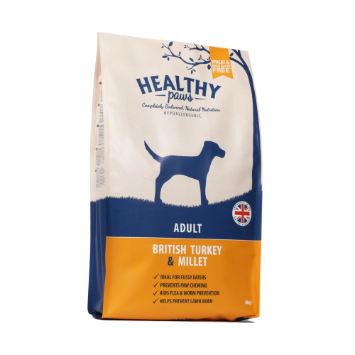 Healthy Paws [43096]- 火雞肉小米成犬狗糧 6kg