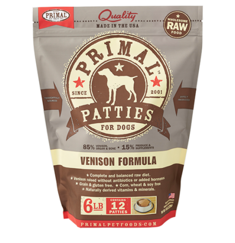 PRIMAL**急凍**鮮肉狗配方 - 鹿肉 6 lb