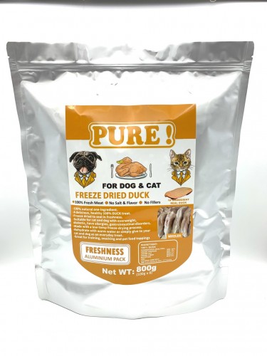 *經濟裝* PURE! 100% [FDB800] Duck 冷凍脫水鴨胸肉 800g 