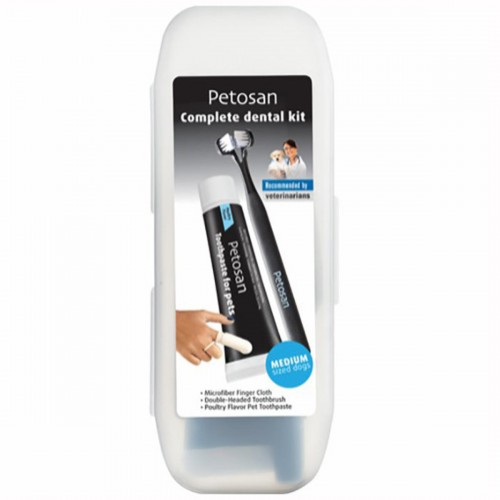 Petosan 全面潔齒盒裝 中型狗（牙膏+牙刷+手指套） [PN13M]