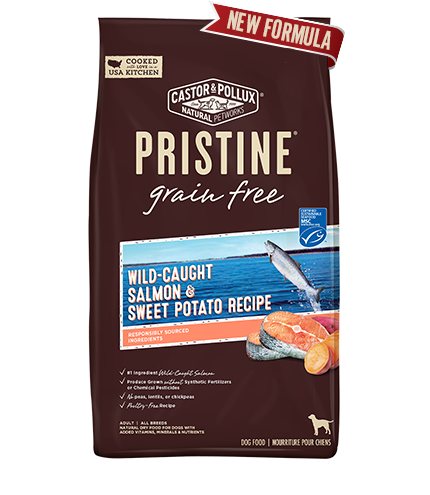 Pristine 無穀物全犬糧 野生捕撈三文魚及甜薯配方 04lb [52001]