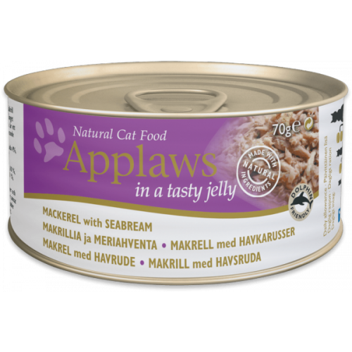 Applaws Jelly系列 鯖魚+鯛魚 貓罐頭 70g