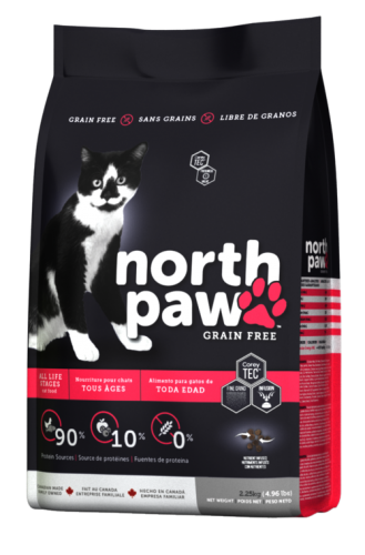 North Paw 無穀物雞肉+魚 全貓配方 貓糧 5.8kg (黑粉) [NPCAT5]