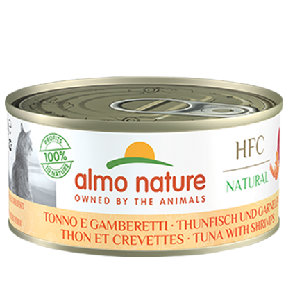 almo nature [5128] - HTC 150g大罐系列 Tuna & Shrimps 吞拿魚+鮮蝦 貓罐頭 150g