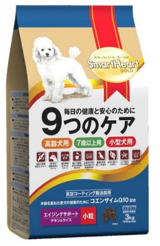 SMART HEART 金裝老年犬7+配方狗糧 (雞肉+飯味) 03KG