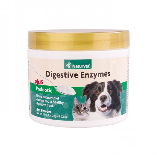 NaturVet Digestive Enzymes Powder Plus Probiotic 犬貓用酵素益生菌調理腸胃粉 4oz