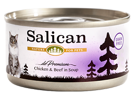 Salican 挪威森林 [002879] 鮮雞系列 - 鮮雞肉+牛肉(清湯) 貓罐頭 85g 
