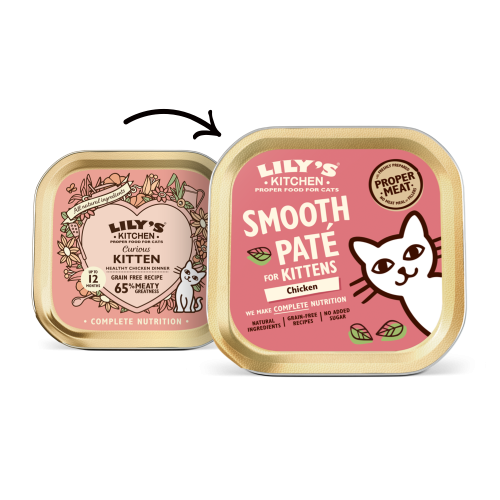 Lily's Kitchen [CCK06] 幼貓成長餐(Curious Kitten) 貓主食罐85g (粉紅)