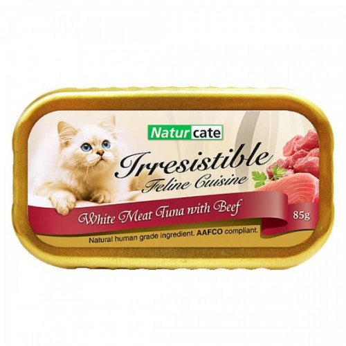 Naturcate [NC85-7] 白肉吞拿魚+牛肉 貓罐頭 85g x10罐原箱優惠