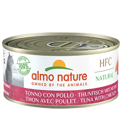 almo nature [5129] - HTC 150g大罐系列 Tuna & Chicken  吞拿魚+雞肉貓罐頭 150g