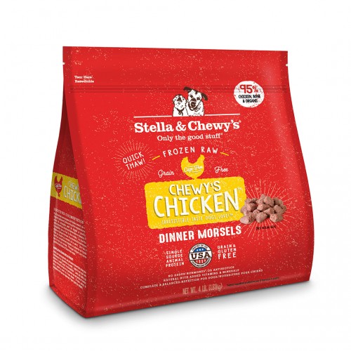 Stella & Chewy's Frozen Dinner Morsels Chewy's Chicken **急凍**生肉粒 籠外鳳凰(雞肉配方) 4lb [FRCM-4]