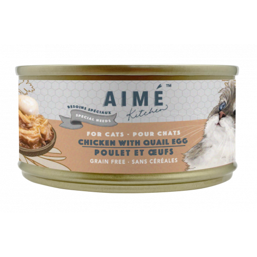Aime Kitchen [TQA85-S] Special Needs 殿堂主食系列 - 滋味嫩雞配鵪鶉蛋 Chicken with Quail Egg [低磷低鎂] 85g x 24罐原箱優惠