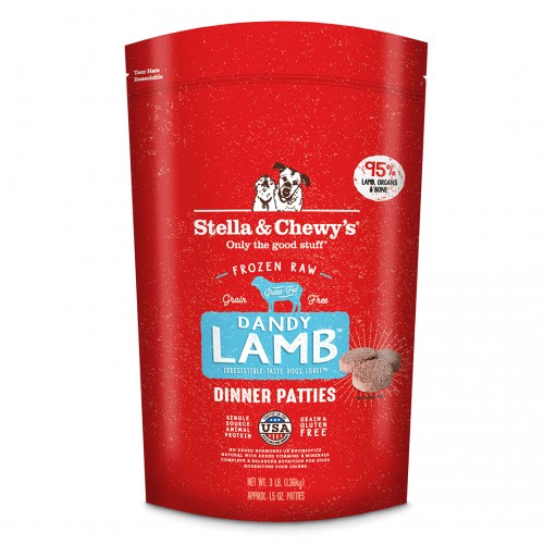 Stella & Chewy's 狗狗**急凍**生肉餅 Dandy Lamb 羊羊得意(羊肉配方) 6lb (紅袋) x 8包優惠