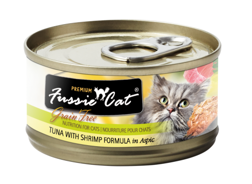 Fussie Cat FU-RDC 吞拿魚+蝦(Shrimp) 貓罐頭 80g