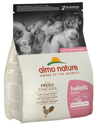 Almo Nature 狗乾糧 [710] Holistic 小型犬乾糧 - 幼犬雞肉 2kg (粉)