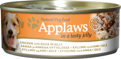 Applaws 天然Jelly系列 雞肉+鴨肉 狗罐頭 156g x 12罐原箱優惠 [3120]