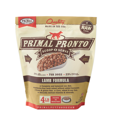 PRIMAL - Canine Pronto **急凍**鮮肉粒犬配方- 羊肉 4 lb