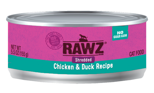 RAWZ RZCCD155 雞肉及鴨肉肉絲全貓罐頭 155g