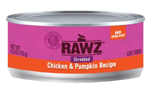 RAWZ RZCCP155 雞肉及南瓜肉絲全貓罐頭 155g x 24 罐原箱優惠 另送 CatWater pH Balance 貓貓飲用水 500ml 4支
