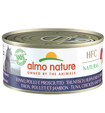 almo nature [5131] - HTC 150g大罐系列 Chicken, Ham & Tuna 雞肉+火腿+吞拿魚貓罐頭 150g