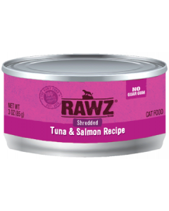 RAWZ RZCTS085 吞拿魚及三文魚肉絲全貓罐頭 85g