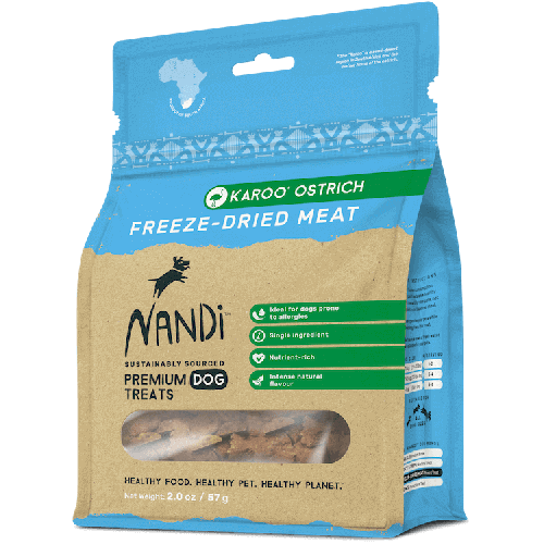 Nandi [NA028] 南非原野凍乾鴕鳥肉 狗小食 57g