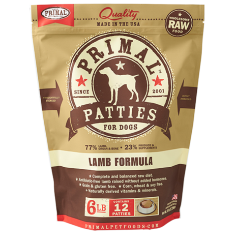 PRIMAL**急凍**鮮肉狗配方 - 羊肉 6 lb