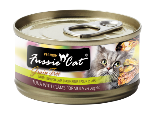 Fussie Cat FU-BCC 吞拿魚+ BB蜆(Clam) 貓罐頭 80g x 24