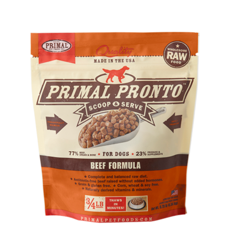 PRIMAL - Canine Pronto **急凍**鮮肉粒犬配方- 牛肉 4 lb