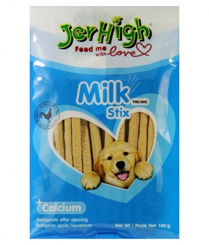 JerHigh 狗小食 Jer09-100g 牛奶雞肉條 100g