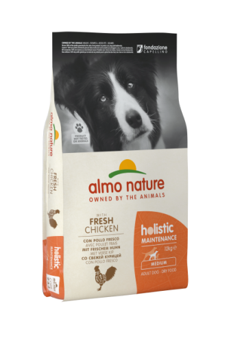 Almo Nature 狗乾糧 [744] Holistic 中型犬乾糧 - 雞肉 12kg