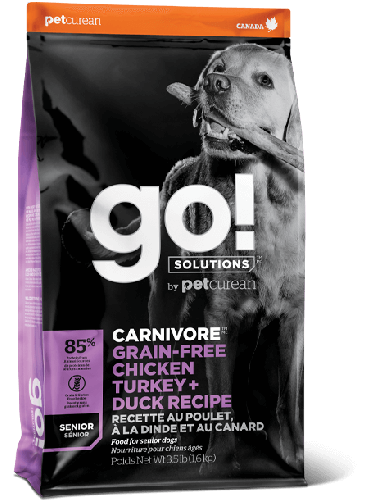 GO! SOLUTIONS 活力營養系列 無穀物雞肉+火雞+鴨肉 老齡狗糧配方 03.5 lb [005135]