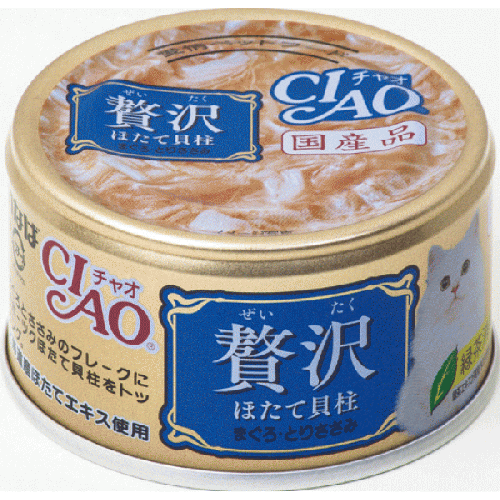 CIAO 贅沢  A-142 帶子 吞拿魚+雞肉 貓罐頭 80g