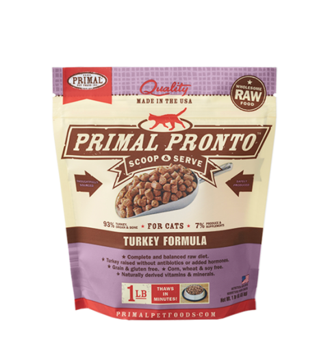 PRIMAL**急凍**鮮肉粒貓配方- 火雞 1 lb
