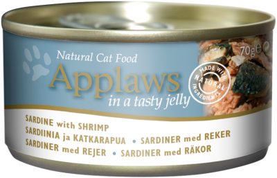 Applaws Jelly系列 沙丁魚+蝦 貓罐頭 70g