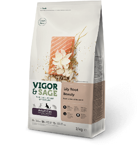 多買優惠* Vigor & Sage Lily Root Beauty 百合美毛成貓 2kg x 3包優惠 ps冇贈品及不可與其他優惠一同使用