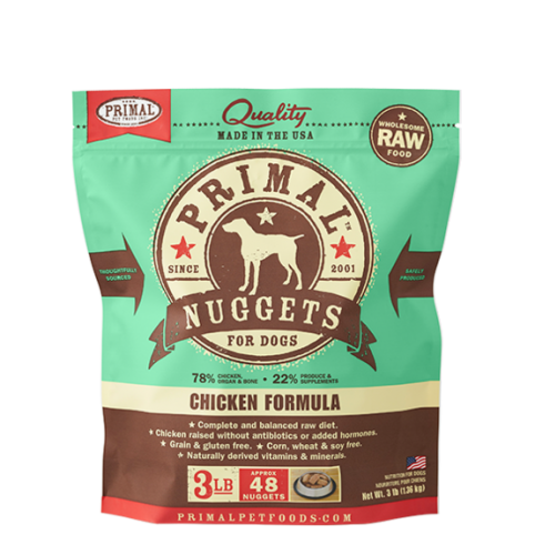 PRIMAL **急凍**鮮肉狗配方 - 雞肉 3 lb