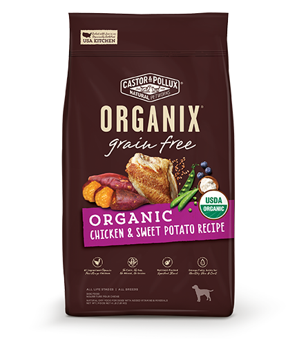 Organix 35080 USDA 無穀物成犬糧-有機雞肉甜薯配方 18lb