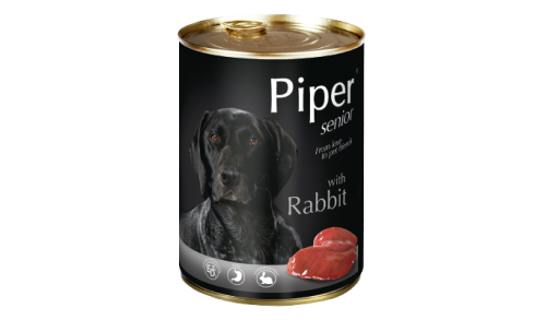 Piper 黑鑽 老犬兔肉味狗罐頭 400g x 6罐優惠