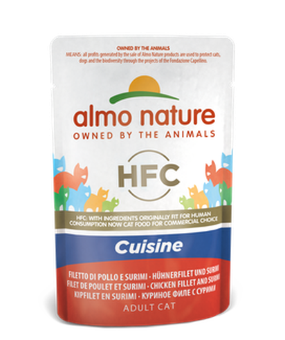 almo nature [5831] - HFC-Cuisine Chicken &Surimi 雞柳+蟹肉 醬汁鮮包 55g